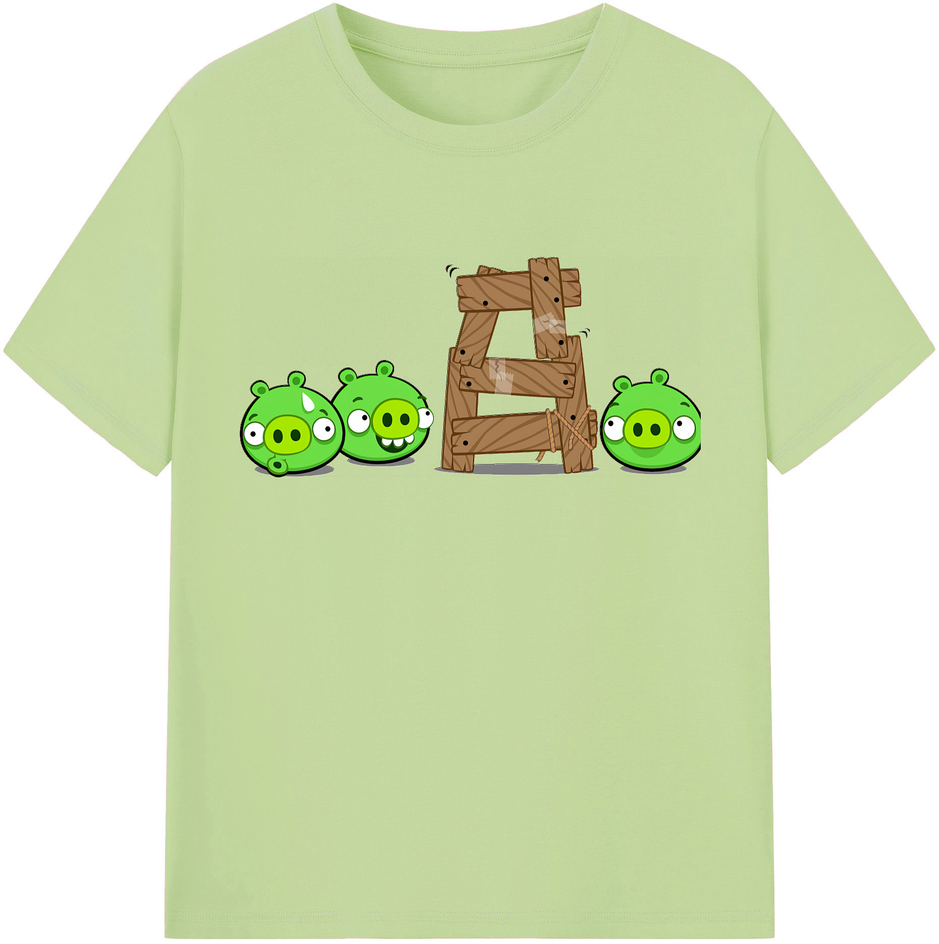 （画像用） Angry Birds アングリーバード 綿100％半袖Tシャツ（フロントプリント）